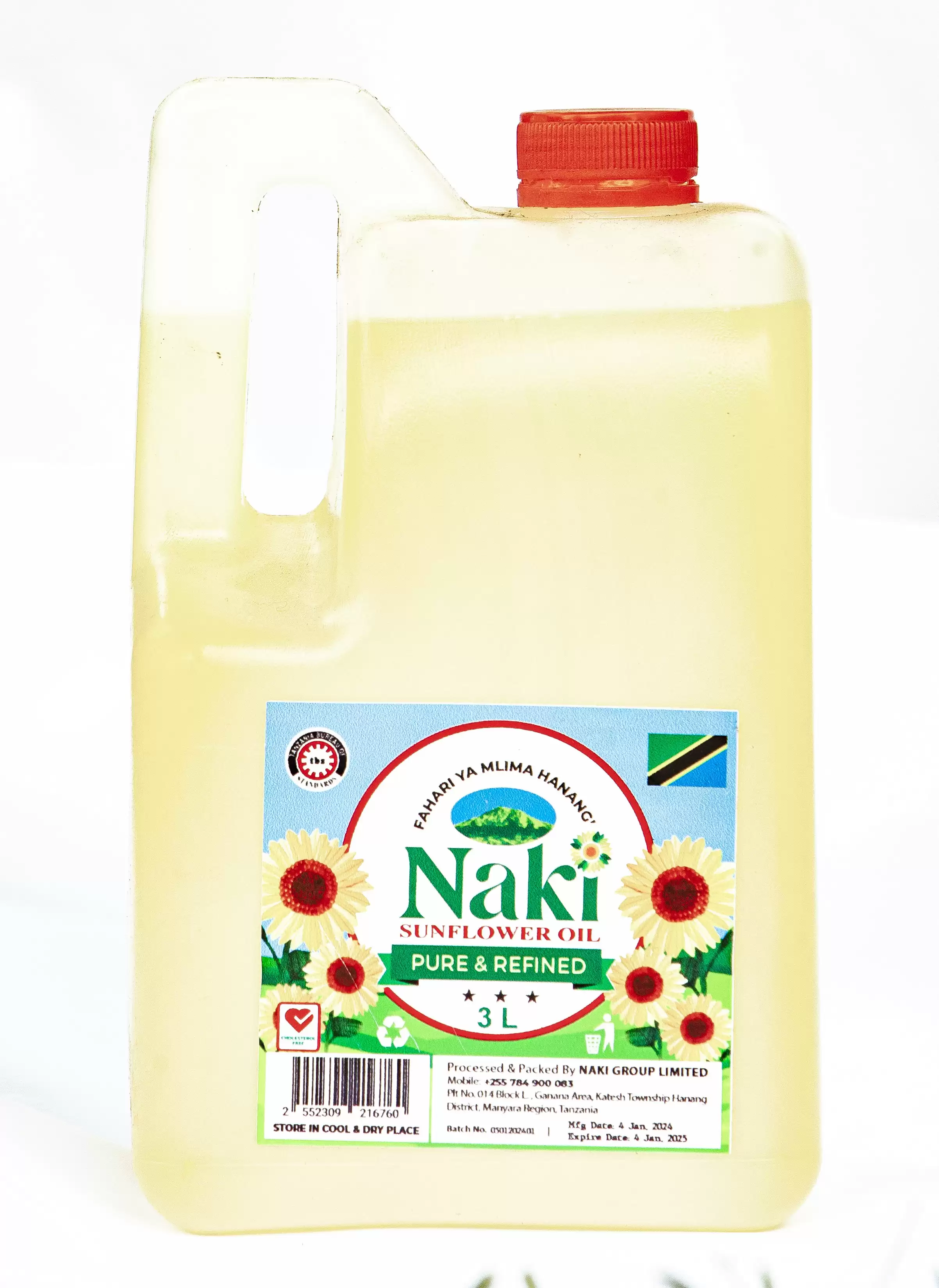 Naki Pure and Refined  Sunflower Oil 3L